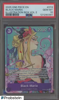 2025 One Piece EN Illustration Box Vol 2 #074 Black Maria PSA 10 GEM MINT - Image 1