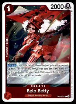 BELO BETTY OP05-015 R AWAKENING OF THE NEW ERA 2023 ONE PIECE CARD GAME NM - Image 1