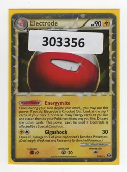 (303356) ELECTRODE PRIME 93/102 Ultra Rare Holo HGSS Triumphant Pokemon Card - Image 1