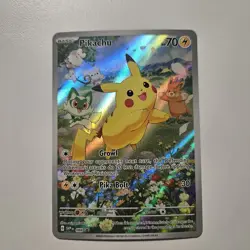Pokemon TCG Scarlet & Violet Pikachu Promo Holo Card - Image 1
