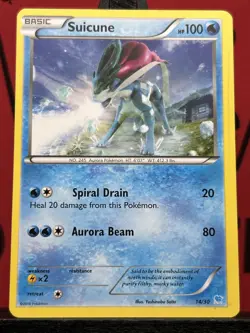Suicune 14/30 Pokemon Card TCG 2016 Common Non Holo MP - Image 3