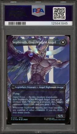 Magic MTG Sephiroth FF Char Borderless Surge Foil #0527 PSA 10 Gem Mint - Image 2