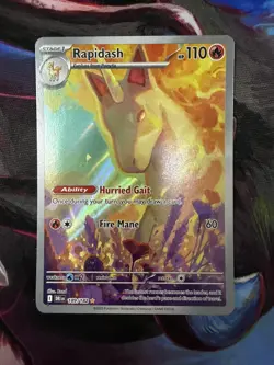 Rapidash 189/182 Sv10: Destined Rivals Holo Rare Pokemon TCG Illustration - Image 1