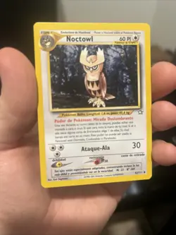 Spanish/Espanol Noctowl 42/111 Unlimited Neo Genesis Pokemon Card - Image 2