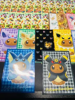 x27 Poncho Eevee & Other Miscellaneous Eevee Pokemon Trading Card Sleeves - Image 3