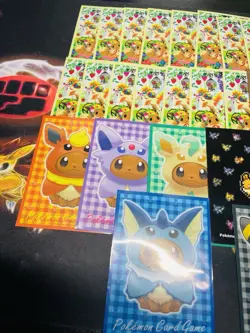 x27 Poncho Eevee & Other Miscellaneous Eevee Pokemon Trading Card Sleeves - Image 4