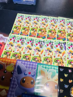 x27 Poncho Eevee & Other Miscellaneous Eevee Pokemon Trading Card Sleeves - Image 5