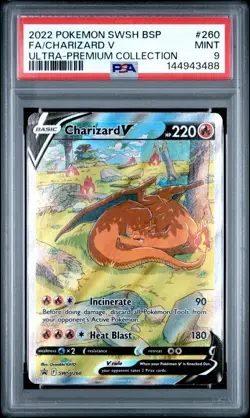 Pokemon SWSH Black Star Promo Charizard V Ultra Premium Collection #260 PSA 9 - Image 1