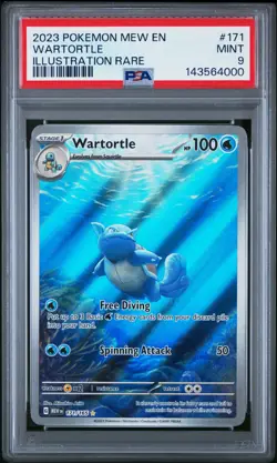 PSA 9 MINT Wartortle Scarlet & Violet 151 Illustration Rare 171/165 Pokemon Card - Image 1