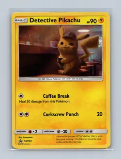 Detective Pikachu - SM190 SM190 Holo Promo Sun & Moon Promo Pokemon LP - Image 1