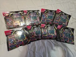 Lot Of 7 Sealed Pokemon Phantasmal Flames 3-Pack Blister - Image 1