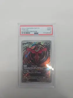 Pokemon TCG Yveltal Paradox Rift Holo Card PSA 9 Illustration Rare 205/182 - Image 1