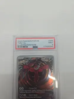Pokemon TCG Yveltal Paradox Rift Holo Card PSA 9 Illustration Rare 205/182 - Image 3