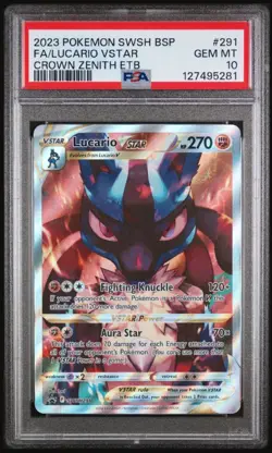 Lucario VSTAR SWSH291 PSA 10 Pokemon TCG - Image 1