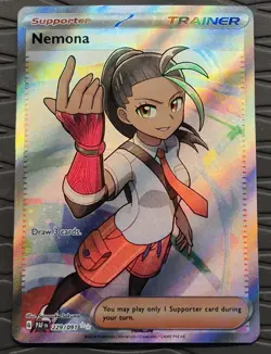 Nemona 229/091 Full Art Trainer Paldean Fates Pokemon Card NM - Image 1