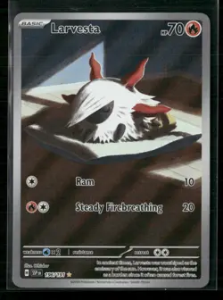 Larvesta 196/191 Illustration Rare Surging Sparks Pokemon Near Mint - Image 1
