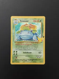 2021 POKEMON 25TH CELEBRATIONS HOLO VENUSAUR 🚨 INK SMEARS MISPRINT NM 🚨 - Image 1