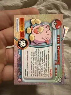CHANSEY #113 - Topps Blue Logo - TV Animation - NON-HOLO - POKEMON CARD - Nm - Image 2