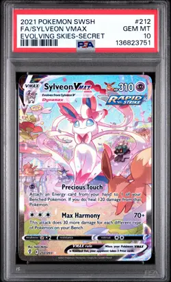 2021 POKEMON SWORD & SHIELD EVOLVING SKIES SECRET FULL ART/SYLVEON VMAX PSA 10 - Image 1