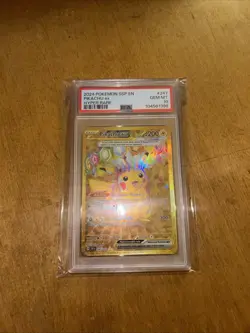 Pokemon TCG Pikachu EX Surging Sparks Holo Hyper Rare Gold 247/191 PSA 10 - Image 1