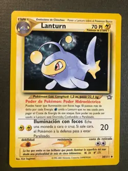 Pokemon [SPANISH] Lanturn 38/111 Neo Genesis Regular 2001 NM - Image 1