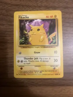 Pokemon TCG Pikachu Yellow Cheeks Base Set #58/102 WotC Vintage 1999 - Image 2