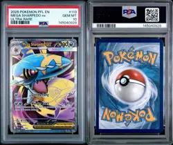 2025 POKEMON PFL EN-PHANTASMAL FLAMES ULTRA RARE #113 MEGA SHARPEDO EX PSA 10 - Image 4