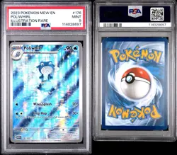 2023 POKEMON MEW EN-151 ILLUSTRATION RARE #176 POLIWHIRL PSA 9 - Image 3