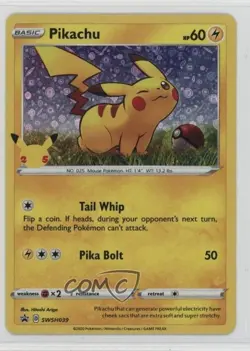Pikachu (General Mills Promo) Holo Pokemon Sword & Shield Black Star #SWSH039 - Image 1