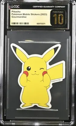 Pokemon 2023 Pikachu Mobile Stickers Gourmandise CGC Pristine 10 *POP 11* - Image 1