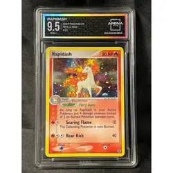 2004 Rapidash #13 Pokemon EX FireRed & LeafGreen Holo ArenaClub Graded MINT+ 9.5 - Image 1