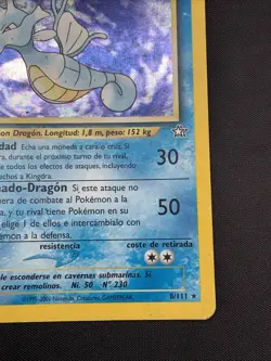 Kingdra 8/111 Neo Genesis Holo Rare Pokemon TCG LANGUAGE IS IN SPANISH - Image 5