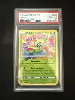 CELEBI #9 - 2020 POKEMON SWSH VIVID VOLTAGE 009/185 PSA 10 - Image 1