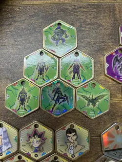 Yu-Gi-Oh! Vintage Takahashi Metal Medallions Hexors Coins Tags Lot of 43 Tokens - Image 3