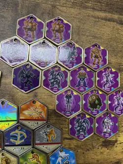 Yu-Gi-Oh! Vintage Takahashi Metal Medallions Hexors Coins Tags Lot of 43 Tokens - Image 4