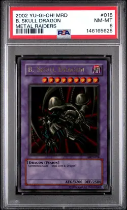 Konami Yu-Gi-Oh! B. Skull Dragon MRD-018 Metal Raiders Ultra Rare PSA 8 - Image 1