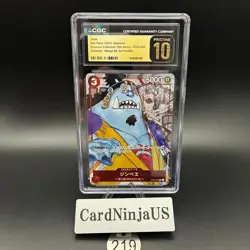 CGC 10 PRISTINE Jimbei Parallel ST01-005 C 25th Edition ONE PIECE Card Game 219 - Image 1