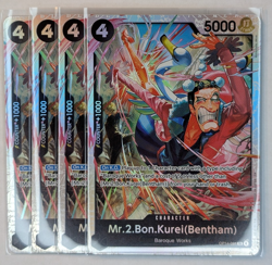 4x Mr.2.Bon.Kurei (Bentham) OP14-091 The Azure Sea's Seven Foil NM - Image 1