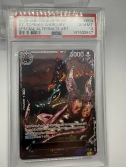 2025 One Piece OP13 Special Alt Art Demon God #089 St. Topman Warcury PSA 10 - Image 1