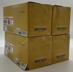 Lot of (4) One Piece TCG Volume 2 Tin Pack 12-Set Displays SEALED - Image 3