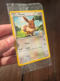 Build a Bear Pokemon Card Workshop Eevee Promo Trading 63/98 SEALED Ancient Orig - Image 3