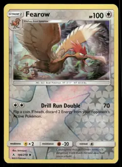 Pokemon Cards Fearow 146/214 Reverse Holo Unbroken Bonds Uncommon NM - Image 1
