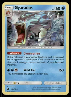 Pokemon Cards Gyarados 20/70 Holo Dragon Majesty Rare LP - Image 1