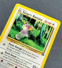 LT. SURGE'S RATTATA (LP/NM) - Gym Challenge 85/132 - Pokemon Trading Card Game - Image 3