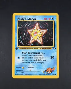 NM Misty's Staryu 1st Edition 92/132 Reg. Gym Challenge (G2) Pokemon Card - Image 1