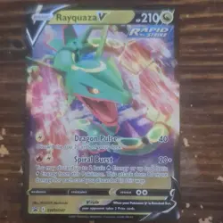 Pokemon Rayquaza V SWSH147 Rapid Strike Full Art Promo Holo Sword & Shield Card - Image 1