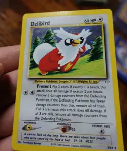 Delibird 5/64 Neo Revelation Holo Rare Pokemon Card VLP - Image 3
