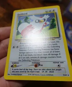 Delibird 5/64 Neo Revelation Holo Rare Pokemon Card VLP - Image 5