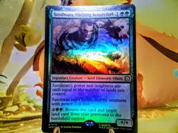 Sandman Shifting Scoundrel rare foil magic the gathering spider-man trading card - Image 1