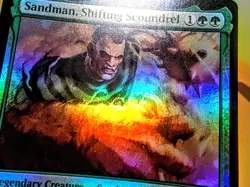 Sandman Shifting Scoundrel rare foil magic the gathering spider-man trading card - Image 2